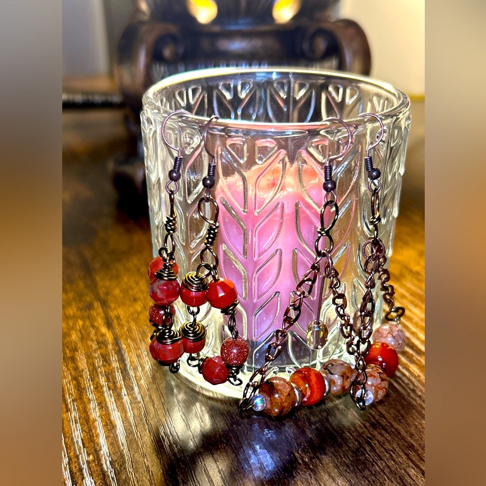 Two pairs of beautiful fall earrings